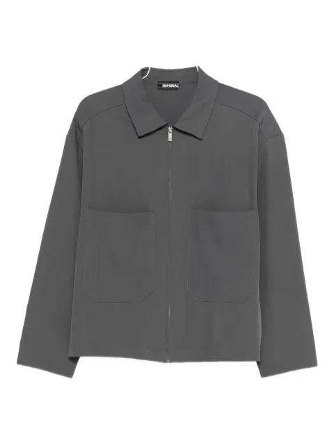 patch-pocket zip-up shirt by IMPERIAL