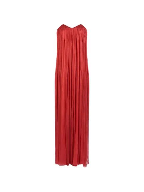 Gaia metallic-finish strapless maxi dress by IMROSKA