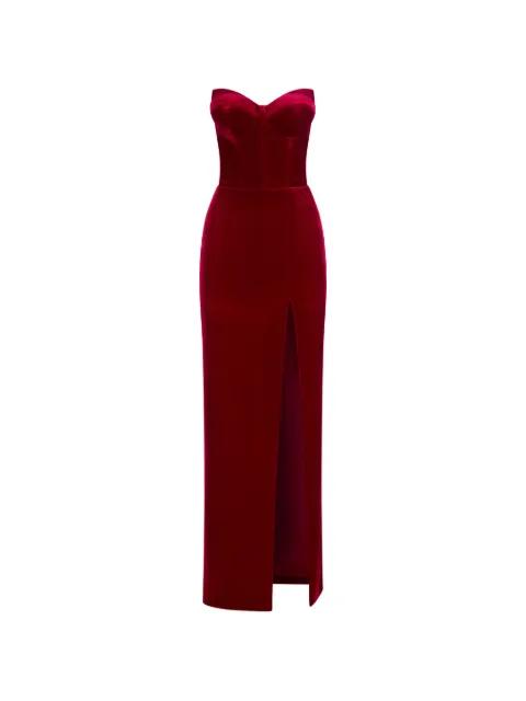 Imroska 24 strapless slit maxi dress by IMROSKA