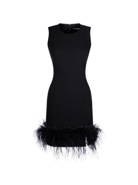 Imroska 7 Heaven feather-trim mini dress by IMROSKA
