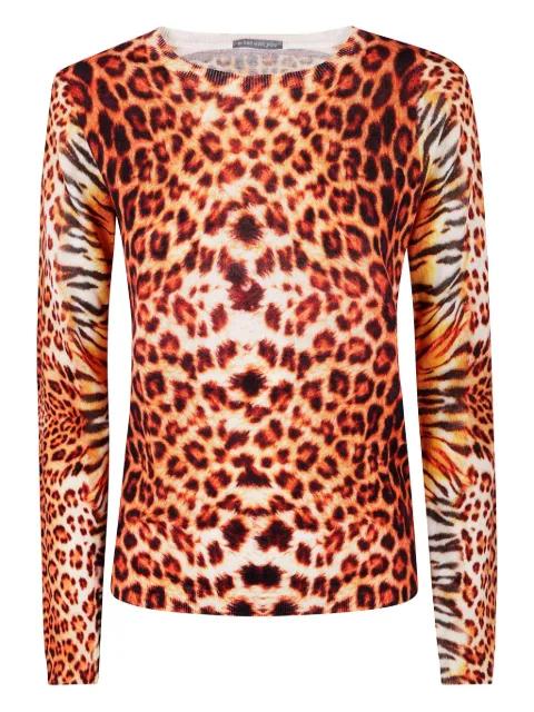 leopard-print wool sweater by IN BED WITH YOU