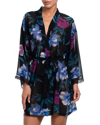 Printed Chiffon Wrap Robe by IN BLOOM BY JONQUIL