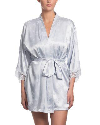Satin Jacquard Wrap Robe by IN BLOOM BY JONQUIL