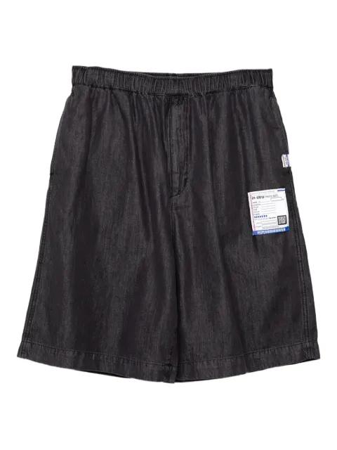 elastic-waist denim shorts by IN*STRU(MEN-TAL).