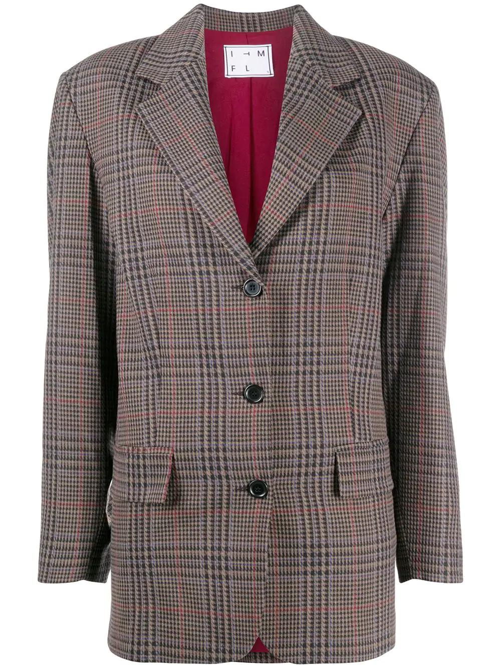 plaid single-breasted blazer by IN THE MOOD FOR LOVE