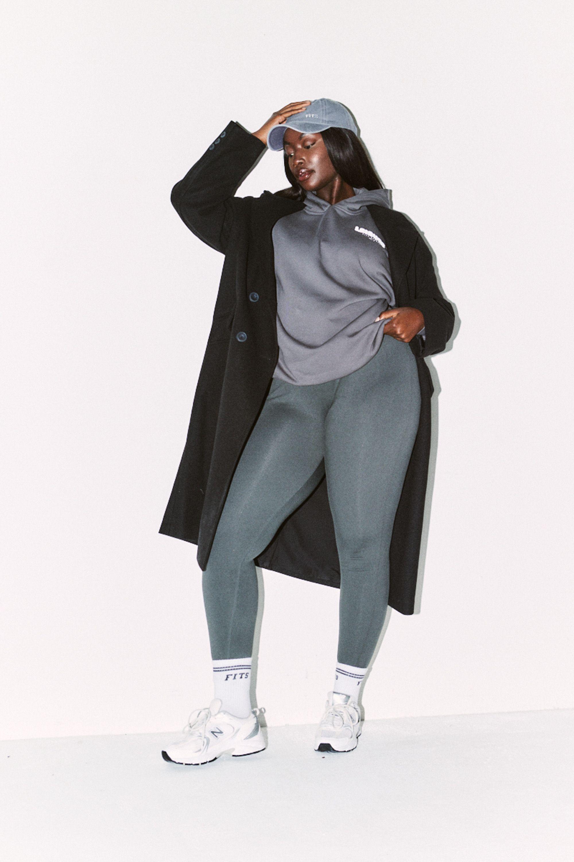 Charcoal Fits Leisure Bubble Print Graphic Hoodie by IN THE STYLE