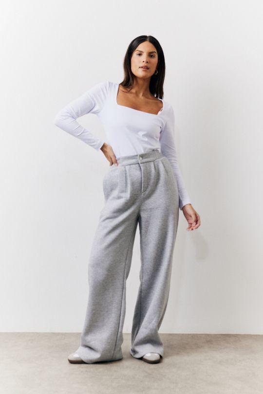 Grey Straight Leg Jogger Style Pant by IN THE STYLE