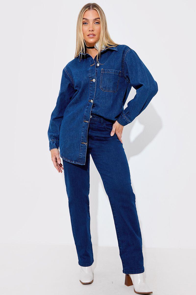 Indigo Straight Leg Jeans by IN THE STYLE