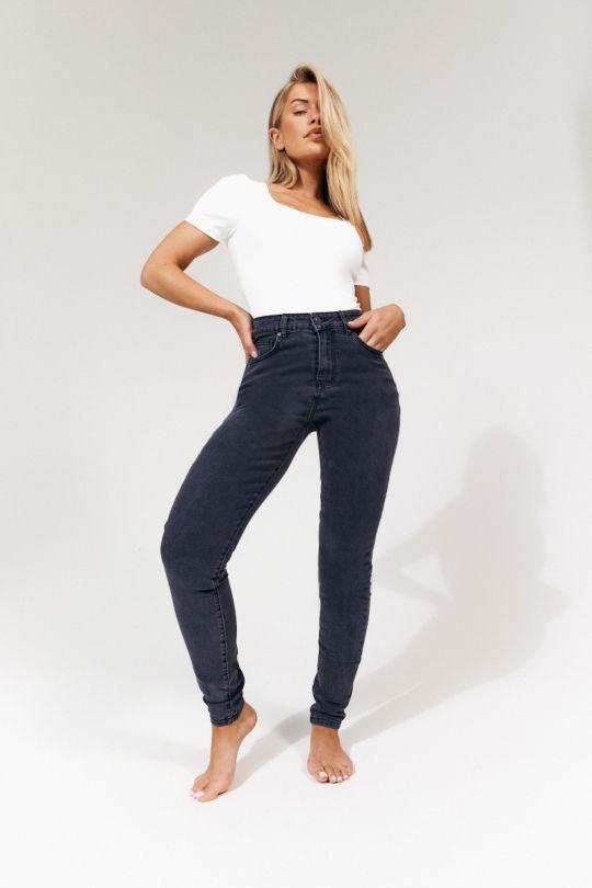 Petite Washed Black Skinny Jean by IN THE STYLE
