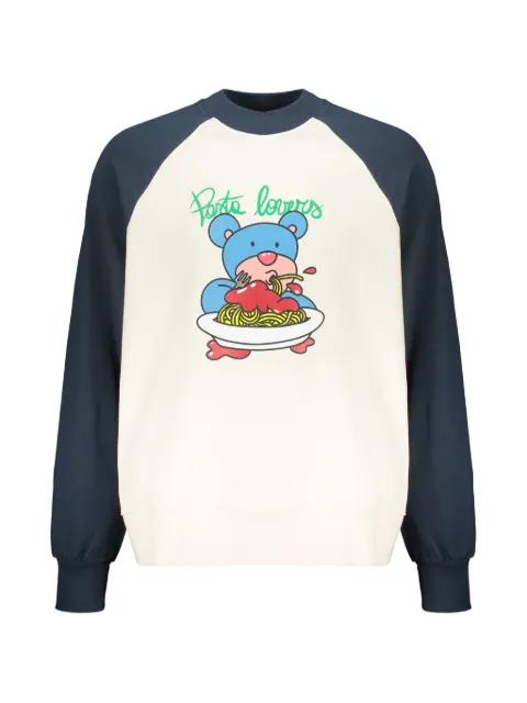 printed-design crew-neck sweatshirt by INBETWEENERS