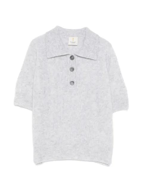 buttoned collar polo sweater by INCENTIVE! CASHMERE