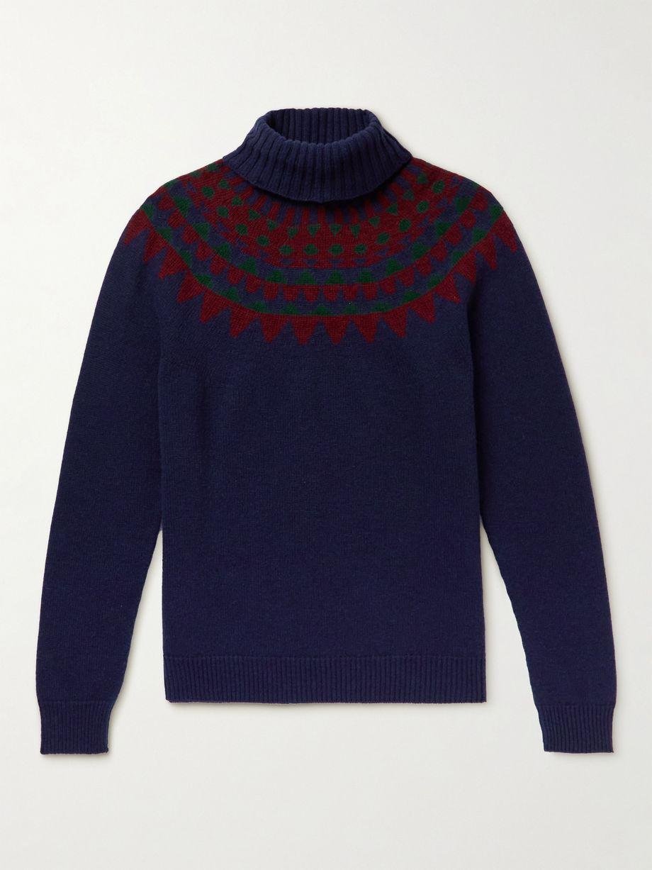 Jacquard-Knit Virgin Wool Rollneck Sweater by INCOTEX