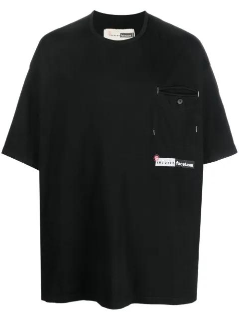 logo-patch short-sleeved T-shirt by INCOTEX RED X FACETASM