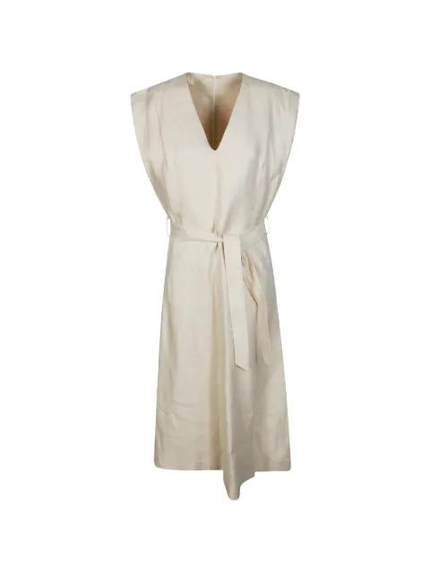 V-neck tie maxi dress by INCOTEX