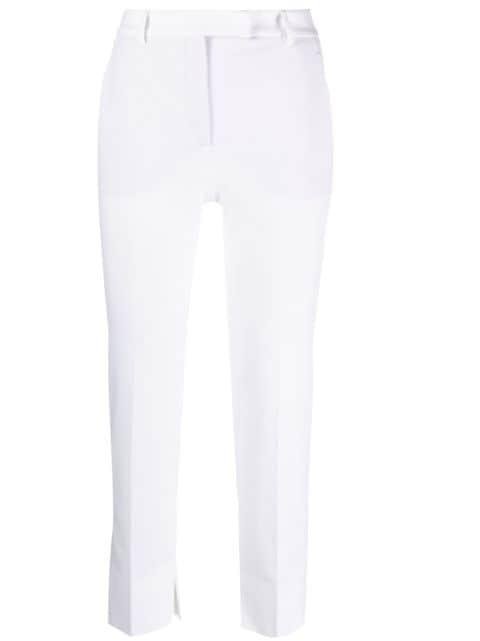 cropped stretch-cotton trousers by INCOTEX