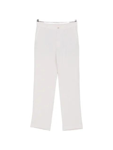 elasticated-waist linen trousers by INCOTEX