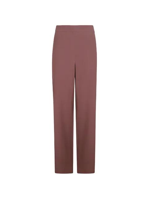 elasticated-waistband straight-leg trousers by INCOTEX