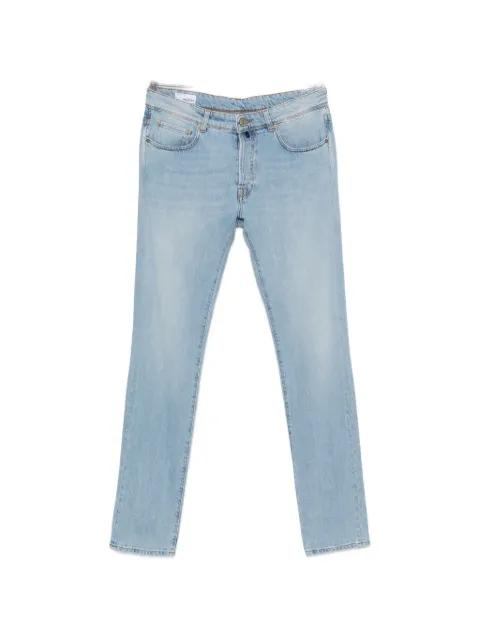 faded-effect five-pocket jeans by INCOTEX