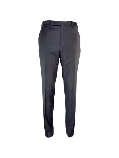 flat-front twill trousers by INCOTEX