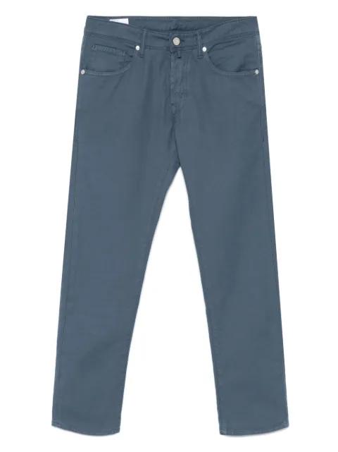 logo-patch tapered trousers by INCOTEX