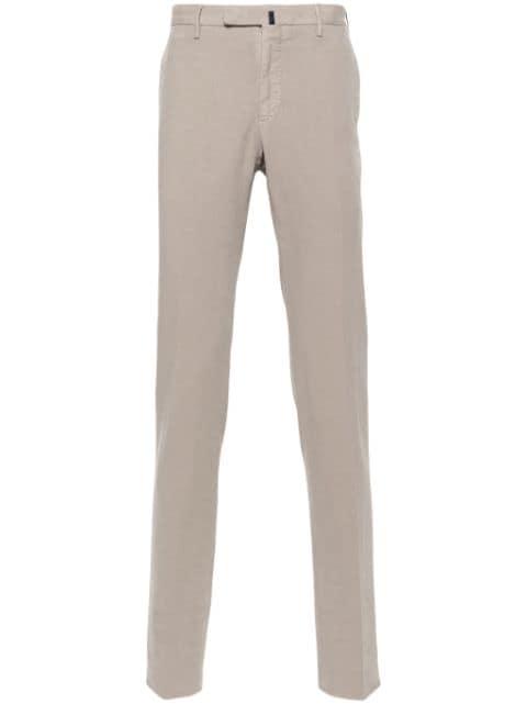 mid-rise straight-leg chinos by INCOTEX