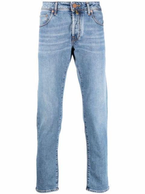 mid-rise straight-leg jeans by INCOTEX