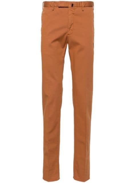 mid-rise tapered chinos by INCOTEX