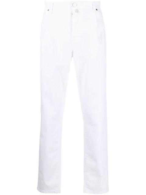 pleat-detail straight-leg trousers by INCOTEX