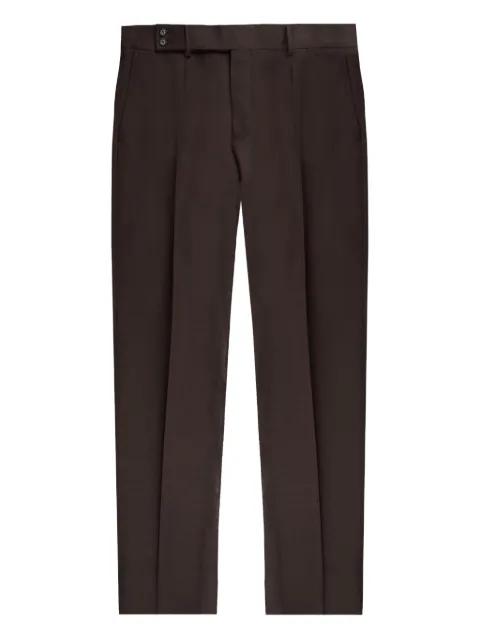 pleated drill trousers by INCOTEX