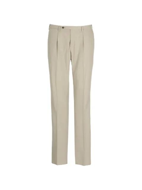 pleated pressed-crease trousers by INCOTEX