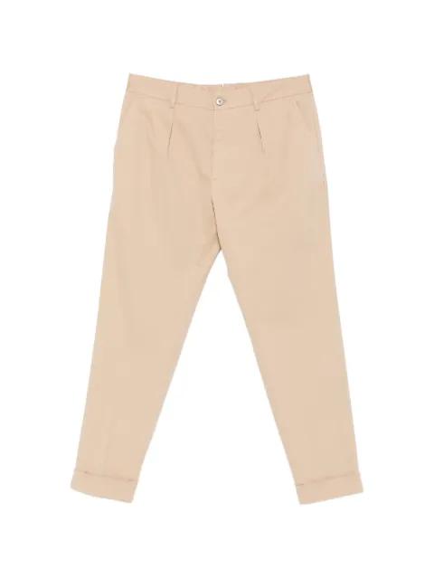 pleated turn-up trousers by INCOTEX