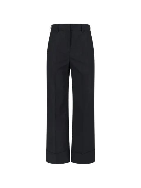 pressed-crease turn-up trousers by INCOTEX