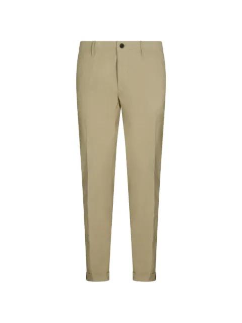 pressed-crease turn-up trousers by INCOTEX