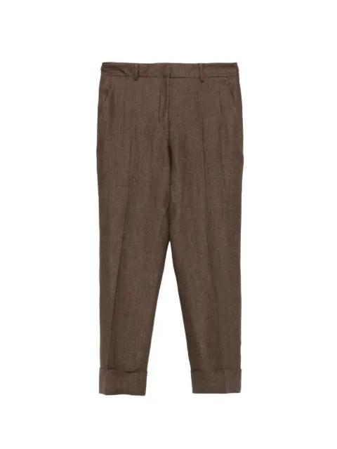 pressed-crease turned-up trousers by INCOTEX