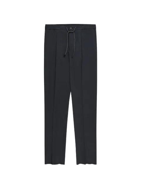seersucker drawstring trousers by INCOTEX