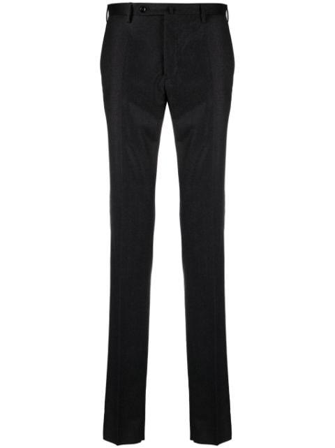 slim-cut virgin-wool trousers by INCOTEX