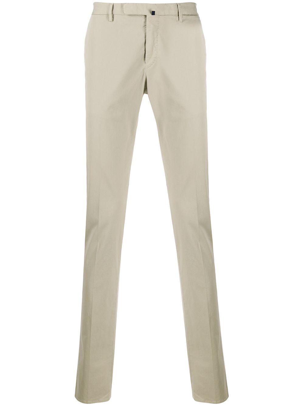 slim fit chino trousers by INCOTEX
