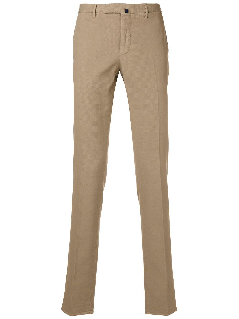 slim fit chinos by INCOTEX