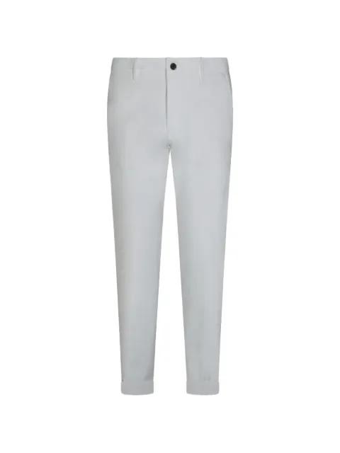 slim-fit twill trousers by INCOTEX