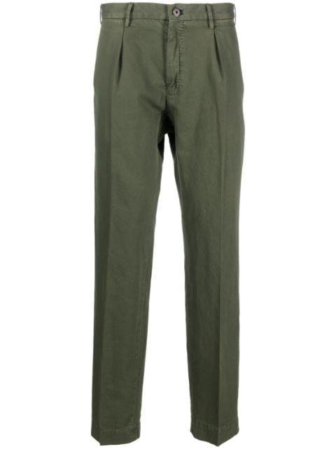 straight-leg turn-up chino trousers by INCOTEX