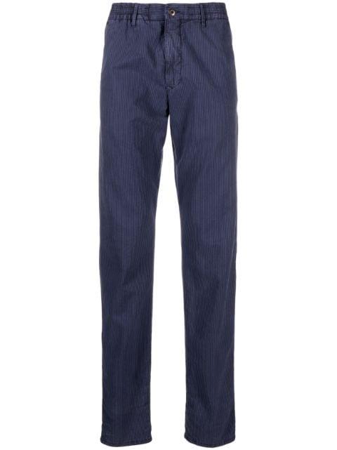 striped straight-leg trousers by INCOTEX