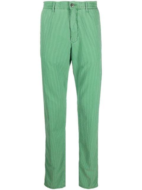 striped straight-leg trousers by INCOTEX