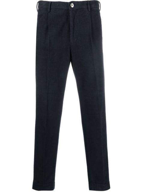 tapered-leg cotton trousers by INCOTEX