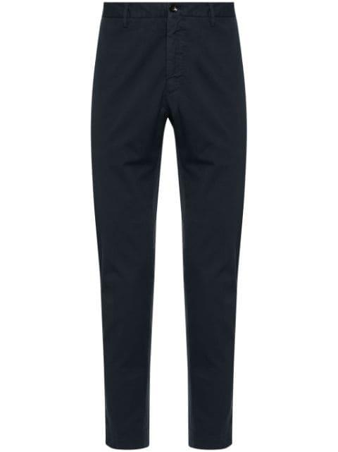 tapered stretch-cotton chinos by INCOTEX