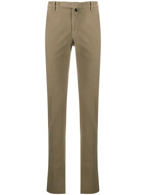 textured straight-leg trousers by INCOTEX