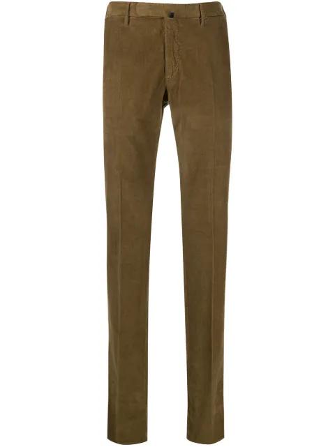 textured straight-leg trousers by INCOTEX