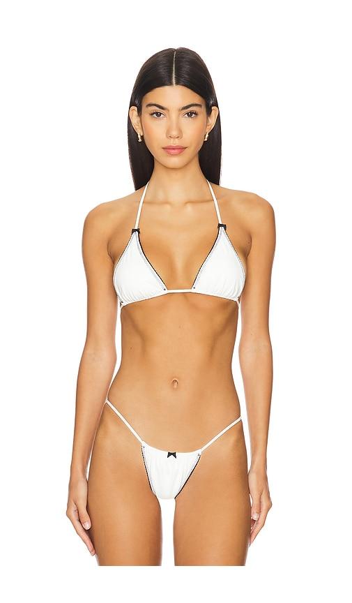 Indah Alexa Bikini Top in Ivory by INDAH