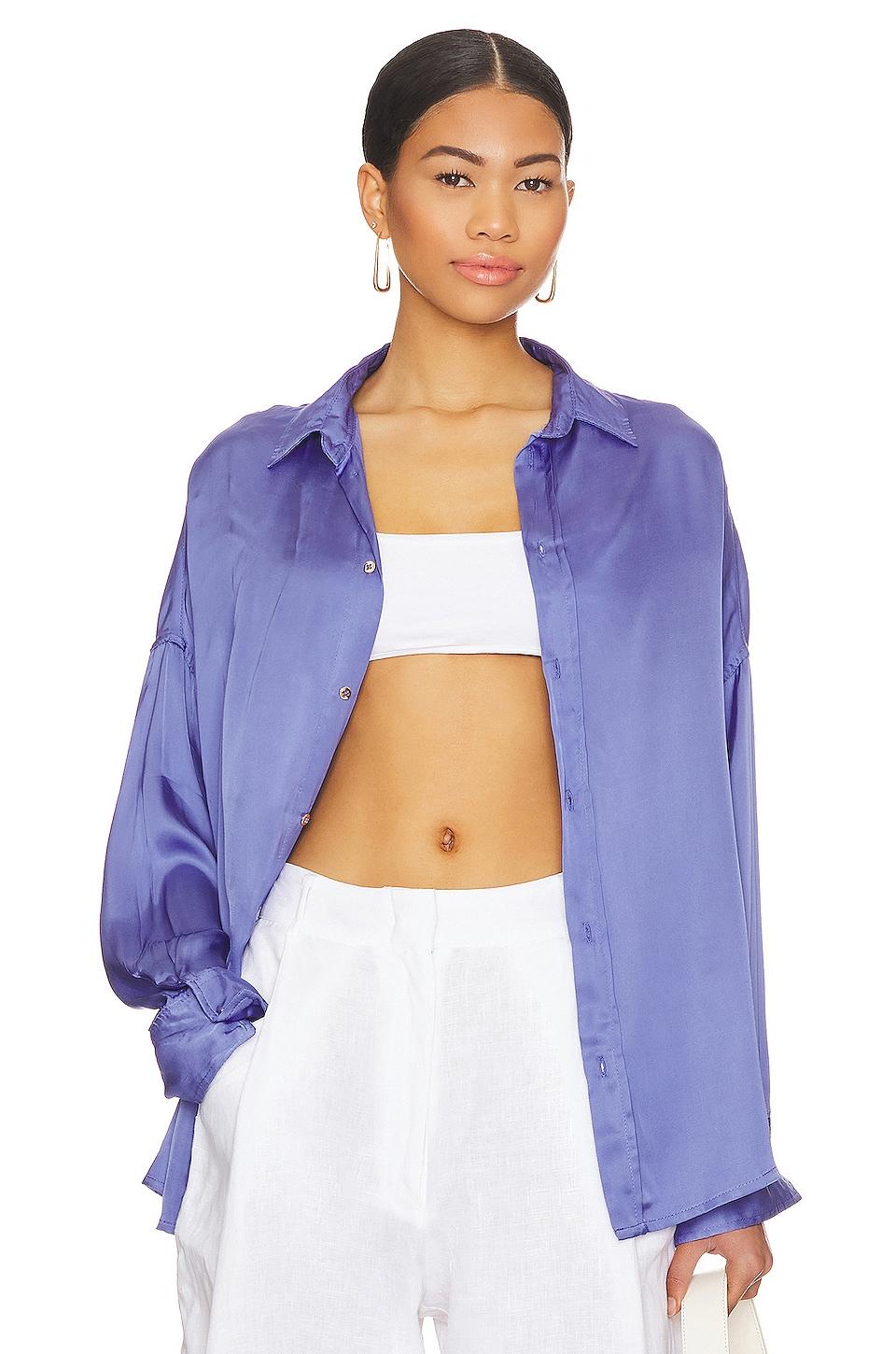 Indah Lakeshore Button Up Shirt in Purple by INDAH Indah Lakeshore Button Up Shirt in Purple by INDAH