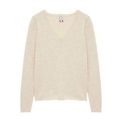 Warm fabric | V-neck | Raised sleeves | Cuffs | Loose fit by INES DE LA FRESSANGE