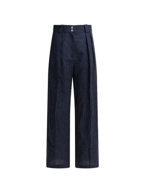 pinstripe pleated trousers by INES DE LA FRESSANGE